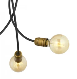 Lampa Sufitowa LUCE Czarny Patyna 3xE27 * Jupiter