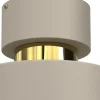 Lampa Sufitowa MARTI Beżowy Złoty Metalowy Klosz 1xE27 * Luminex Hot