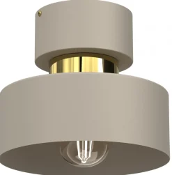 Lampa Sufitowa MARTI Beżowy Złoty Metalowy Klosz 1xE27 * Luminex Hot