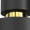 Lampa Sufitowa MARTI Czarny Złoty Metalowy Klosz 1xE27 * Luminex New