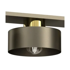 Lampa Sufitowa MARTI Złoty Szary Metalowy Klosz 3xE27 * Luminex Online
