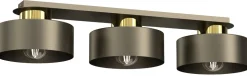 Lampa Sufitowa MARTI Złoty Szary Metalowy Klosz 3xE27 * Luminex Online