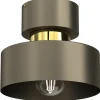 Lampa Sufitowa MARTI Złoty Szary Metalowy Klosz 1xE27 * Luminex Online