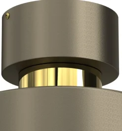 Lampa Sufitowa MARTI Złoty Szary Metalowy Klosz 1xE27 * Luminex Online