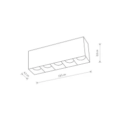 Lampa Sufitowa MIDI Czarny 20W LED 4000K * Nowodvorski Sale