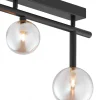 Lampa Sufitowa NEPTUN Czarny Bursztynowy Szklane Klosze 3xG9 * Jupiter New