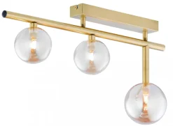 Lampa Sufitowa NEPTUN Złoty Szklane Klosze 3xG9 * Jupiter