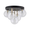 Lampa Sufitowa NILOS Czarny Złoty Szklane Klosze 5xG9 * TK Lighting Clearance