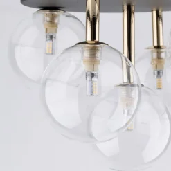 Lampa Sufitowa NILOS Czarny Złoty Szklane Klosze 5xG9 * TK Lighting Clearance