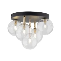 Lampa Sufitowa NILOS Czarny Złoty Szklane Klosze 5xG9 * TK Lighting Clearance