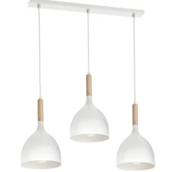 Lampa sufitowa Noak Wood biała potrójna * Luminex Discount