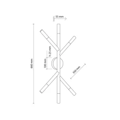Lampa Sufitowa NOBLE Biały Brązowy 6xG9 * TK Lighting Online