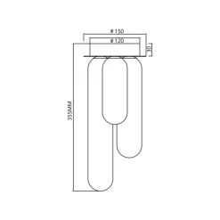 Lampa Sufitowa PAX Złoty Szklane Klosze 3xG9 * Eko-light Online