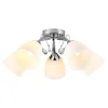 Lampa sufitowa PIREUS Srebrna Szklane klosze 5xE27 * Eko-light Best