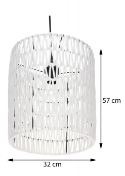 Lampa sufitowa pleciona Boho biała * H&S Decoration Discount