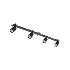 Lampa sufitowa podtynkowa Spot NEX czarna 4xGU10 * TK Lighting Sale