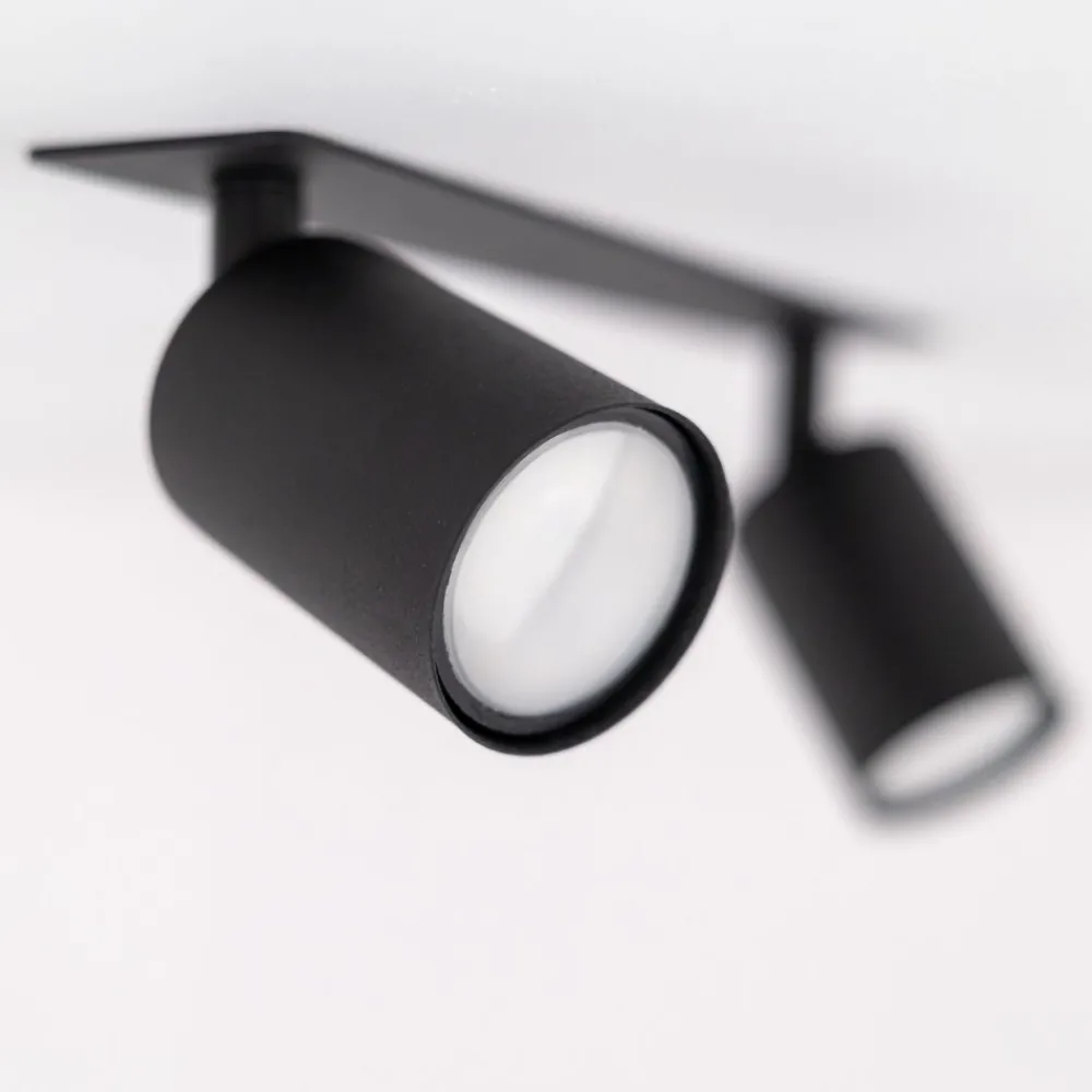Lampa sufitowa podtynkowa Spot NEX czarna 2xGU10 * TK Lighting Hot