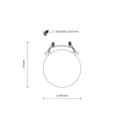 Lampa sufitowa podtynkowa VOX czarna 1xG9 * TK Lighting Sale