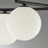 Lampa sufitowa PRATO czarna biały klosz 5xG9 * Jupiter Sale