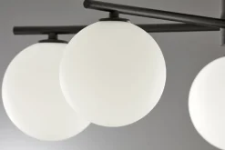 Lampa sufitowa PRATO czarna biały klosz 5xG9 * Jupiter Sale