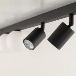 Lampa Sufitowa Regulowana VOX Czarny Biały Szklane Klosze 3xGU10 3xG9 * TK Lighting Outlet