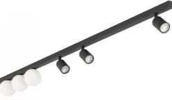 Lampa Sufitowa Regulowana VOX Czarny Biały Szklane Klosze 3xGU10 3xG9 * TK Lighting Outlet