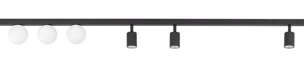 Lampa Sufitowa Regulowana VOX Czarny Biały Szklane Klosze 3xGU10 3xG9 * TK Lighting Outlet