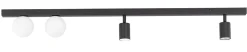 Lampa Sufitowa Regulowana VOX Czarny Biały Szklane Klosze 2xGU10 2xG9 * TK Lighting