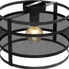 Lampa Sufitowa RIM Czarny Metalowy Klosz 1xE27 30cm * Luminex Outlet