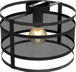 Lampa Sufitowa RIM Czarny Metalowy Klosz 1xE27 30cm * Luminex Outlet