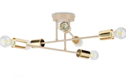 Lampa Sufitowa Robi Beżowa 6xE27 50 cm * HowHomely Discount
