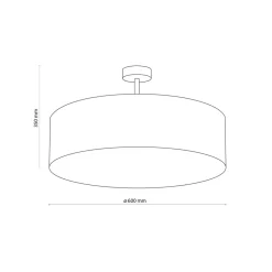 Lampa Sufitowa RONDO LINEN 4xE27 60cm * TK Lighting Best
