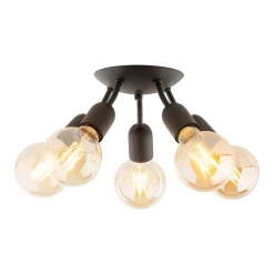Lampa Sufitowa RUBIO Czarny Loft 5xE27 * TK Lighting Hot