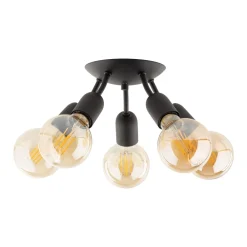 Lampa Sufitowa RUBIO Czarny Loft 5xE27 * TK Lighting Hot