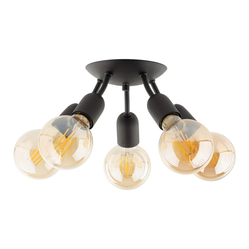 Lampa Sufitowa RUBIO Czarny Loft 5xE27 * TK Lighting Hot