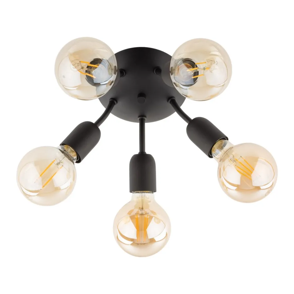 Lampa Sufitowa RUBIO Czarny Loft 5xE27 * TK Lighting Hot