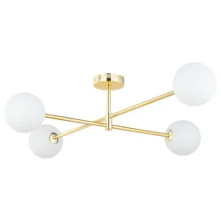 Lampa Sufitowa SARIUS Złoty Szklane Klosze 4xG9 * TK Lighting