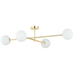 Lampa Sufitowa SARIUS Złoty Szklane Klosze 4xG9 * TK Lighting