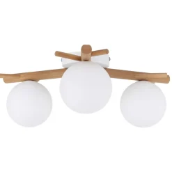 Lampa Sufitowa SHERON Brązowy Biały Szklane Klosze 3xG9 * TK Lighting Discount