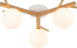 Lampa Sufitowa SHERON Brązowy Biały Szklane Klosze 3xG9 * TK Lighting Discount
