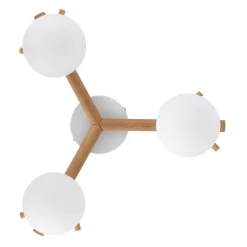 Lampa Sufitowa SHERON Brązowy Biały Szklane Klosze 3xG9 * TK Lighting Discount