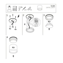 Lampa Sufitowa SILBA Biały 1xGX53 IP20 * Nowodvorski Best