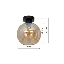 Lampa sufitowa SOFIA bursztyn 1xE27 * Eko-light