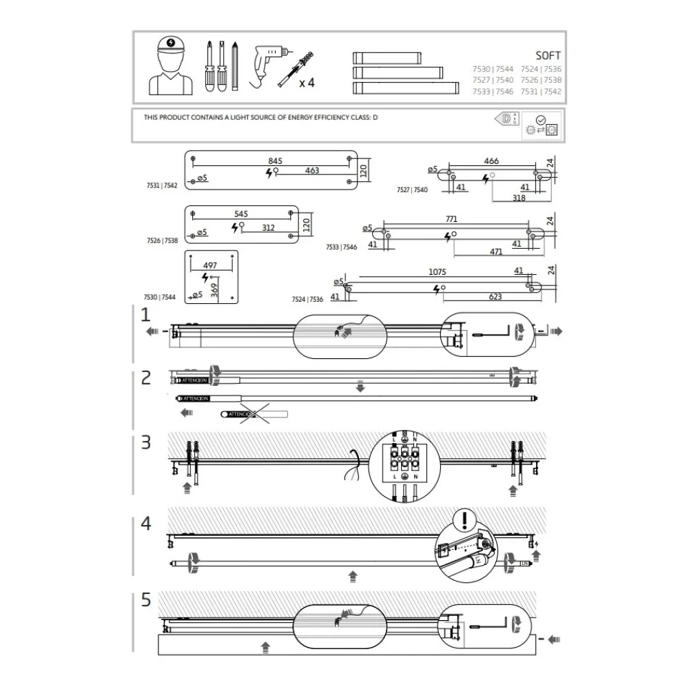 Lampa Sufitowa SOFT Biały 1xT8 11W LED 3000K 63cm * Nowodvorski Outlet