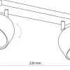 Lampa Sufitowa Spot ALTEA Czarny 2xGU10 AR111 * TK Lighting