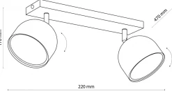 Lampa Sufitowa Spot ALTEA Czarny 2xGU10 AR111 * TK Lighting