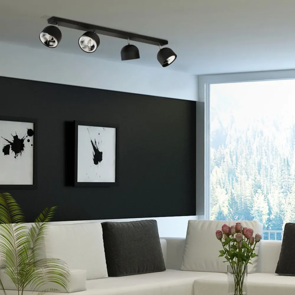 Lampa Sufitowa Spot ALTEA Czarny 4xGU10 AR111 * TK Lighting Best