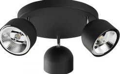 Lampa Sufitowa Spot ALTEA Czarny Koło 3xGU10 AR111 * TK Lighting New