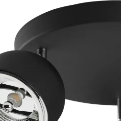 Lampa Sufitowa Spot ALTEA Czarny Koło 3xGU10 AR111 * TK Lighting New