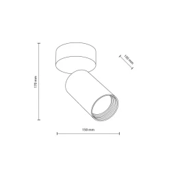 Lampa sufitowa Spot AMIS czarna 1xGU10 regulowana * TK Lighting Hot
